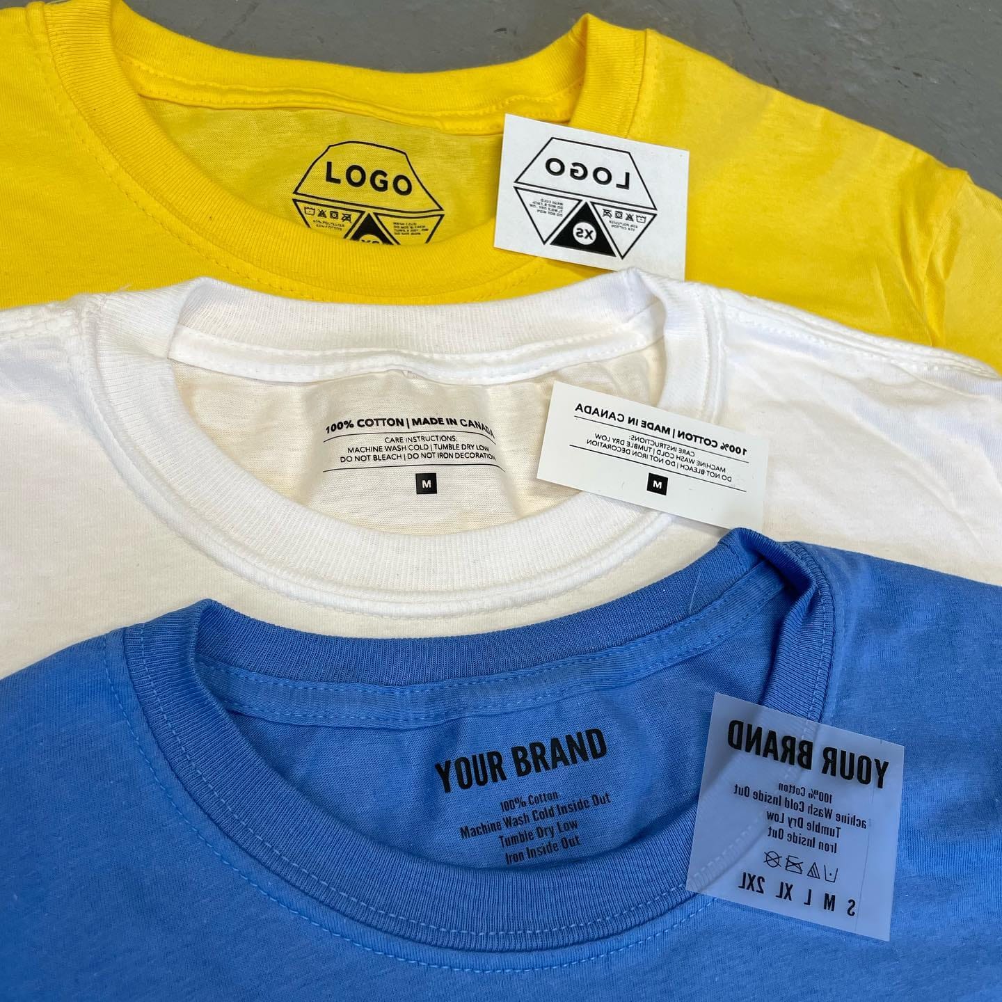 Our top 3 screen printed heat labels for your garments. 20% OFF on all labels until Friday.  Simply apply them with a heat press. 

Starting from the top : Hot peel label, Cold peel label and Eco PET Film label.

Highest transfer durability. Our transfer formula has been developped and improved through the years. 🇨🇦

Stretch tests and wash tests coming!
.
.
#heatlabels #screenprinted #screenprinting #roq #m&r #vastex #plastisoltransfers #heattransfers #customprinting #printing #tshirt #branding #screenprinttransfers #tonatelier #canadian